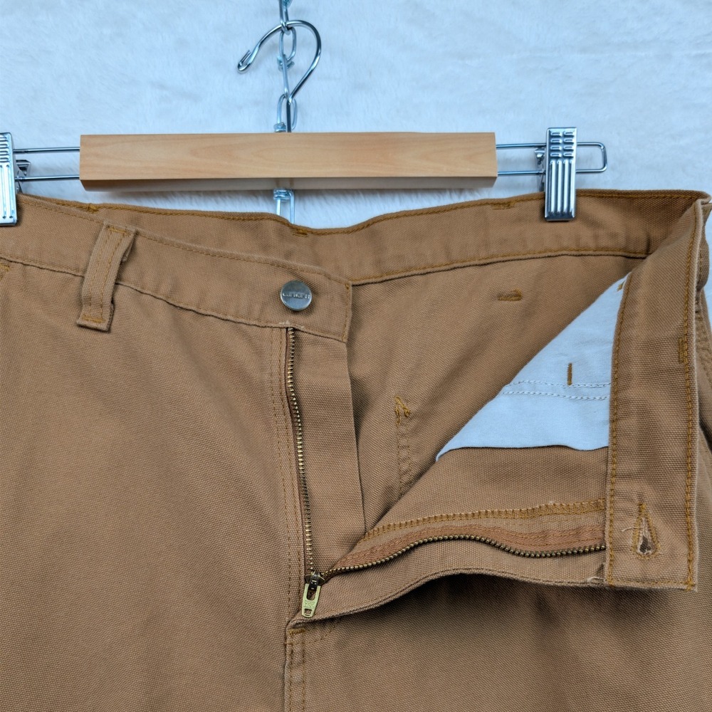 VTG Carhartt Work Pants Men's 35x30 Brown Duck Canvas Dungaree Fit Utility Y2K